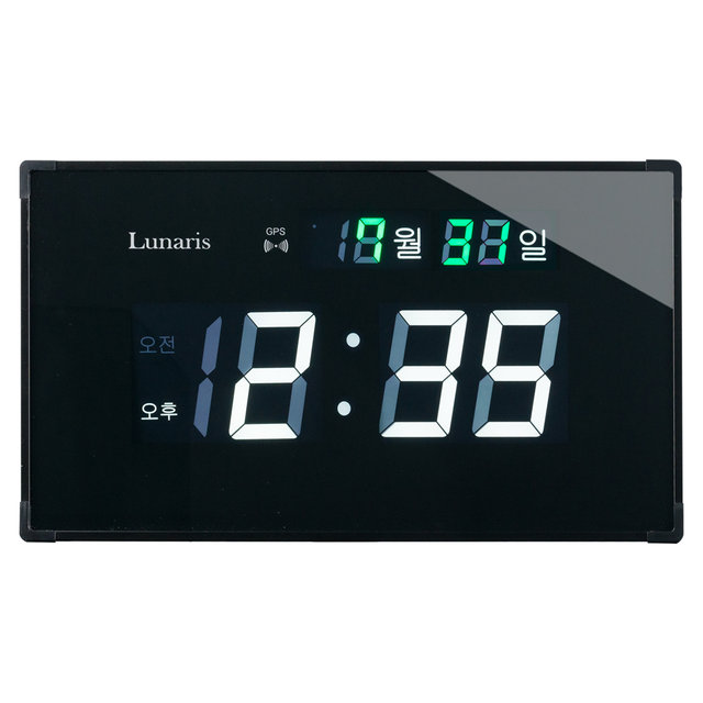 국산 루나리스 GPS 수신 LED 벽시계(소)
