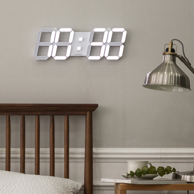 국산 루나리스 위성 GPS 수신 인테리어 LED 벽시계 38cm