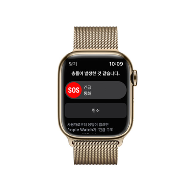 애플워치 8 41mm GPS + Cellular 골드 스테인리스 케이스 골드 밀레니즈 루프 - [MNJF3KH/A]