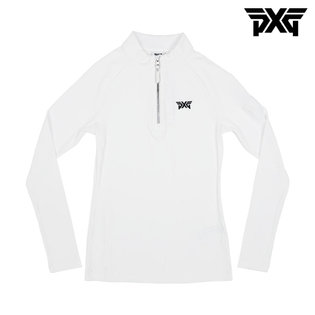 [해외직구] PXG 여성 골프웨어 시그니처 쿼터 반집업 풀오버 화이트