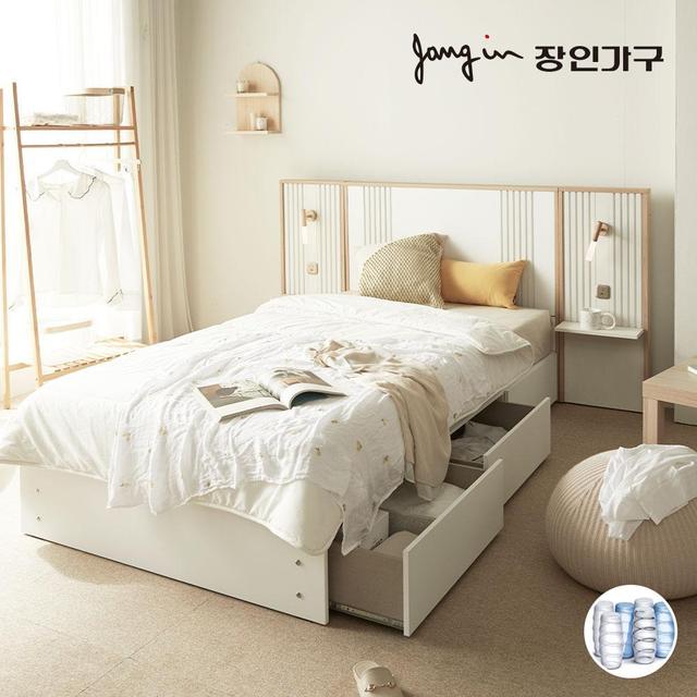 [비밀특가] 로시 라이트 템바보드 호텔식침대+7존독립매트 SS