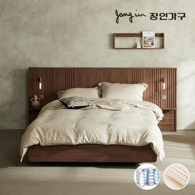 [비밀특가] 로시 라이트 템바보드 호텔식침대+라텍폼스7존독립매트 Q