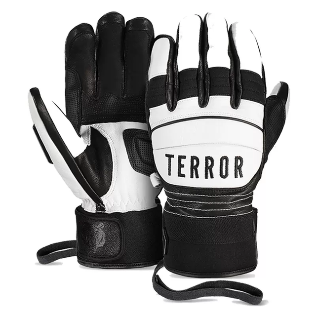 [해외직구]TERROR 겨울 스키 용품 보드 고급 가죽 장갑