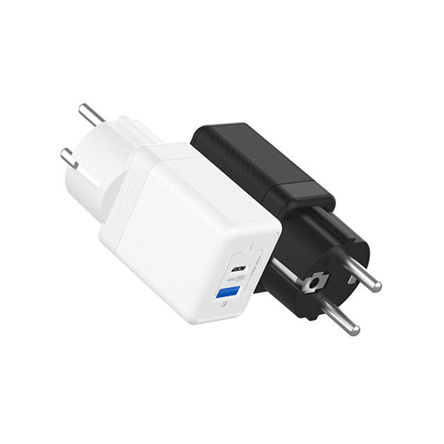 USB PD 45W PPS GaN 접지 듀얼 초고속 충전기 GA210 블랙