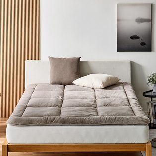 ON 따뜻한 극세사 싱글토퍼 베이지110x200