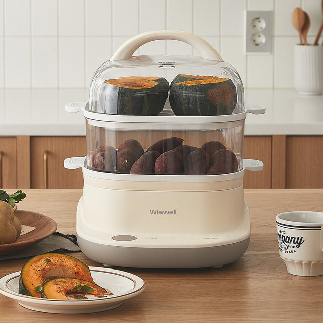 WSE-602A 다담찜기 6L 예약가능 전기 계란 호빵 달걀 야채 스팀 