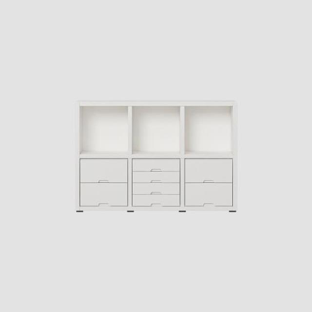 샘 책장 2단 120cm 서랍형 시공 (컬러 택1)