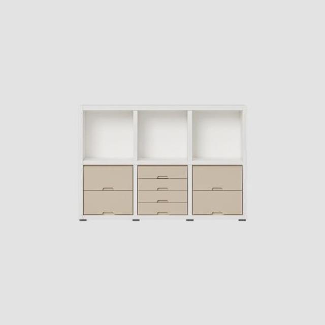 샘 책장 2단 120cm 서랍형 시공 (컬러 택1)