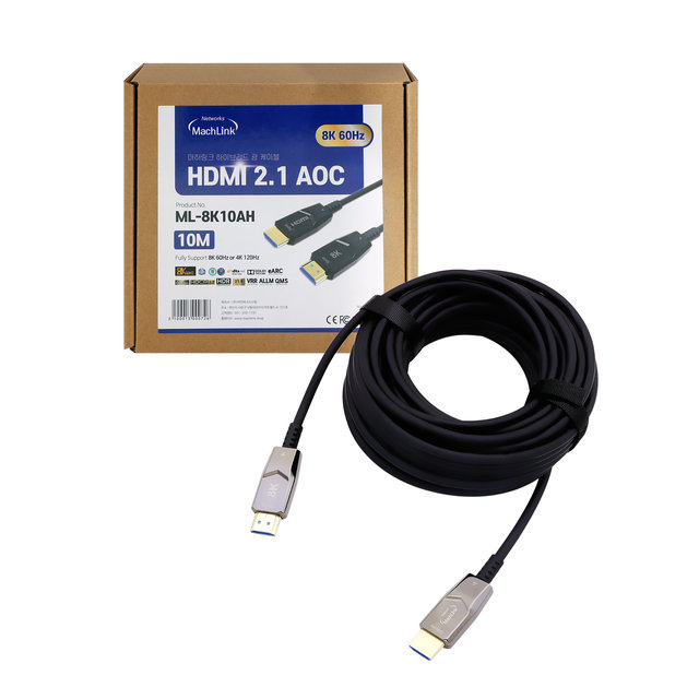 마하링크 AOC Ultra HDMI 2.1 8K 광케이블 10M ML-8K10AH