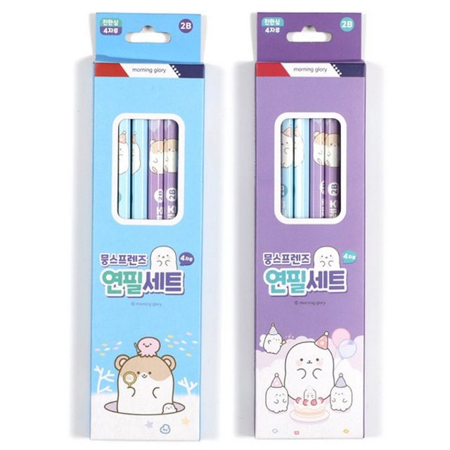뭉스프렌즈 연필세트2B 4자루