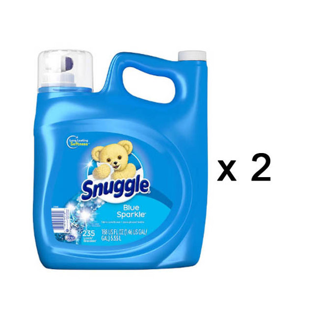 [해외직구] 스너글 고농축 섬유유연제 블루스파클 5.55L 235 2팩