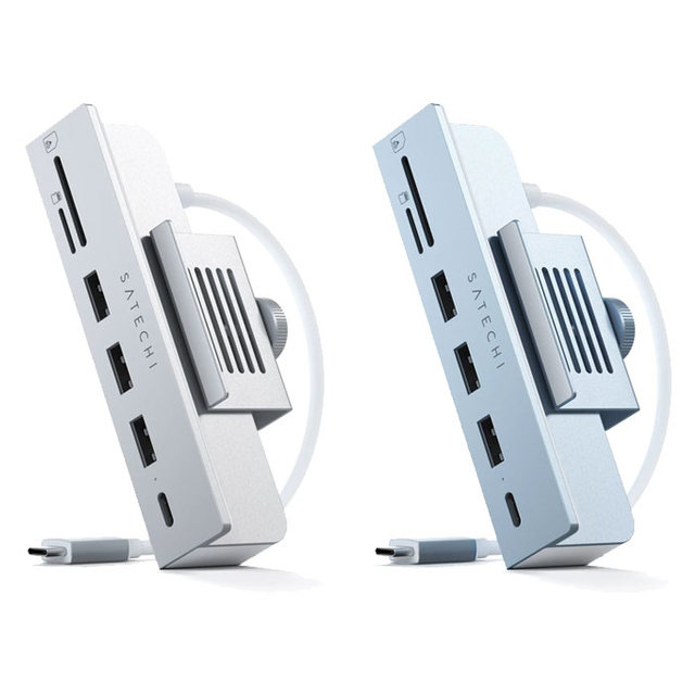 (해외직구) 사테치 USB-C 클램프 허브 24인치 아이맥용 (실버)
