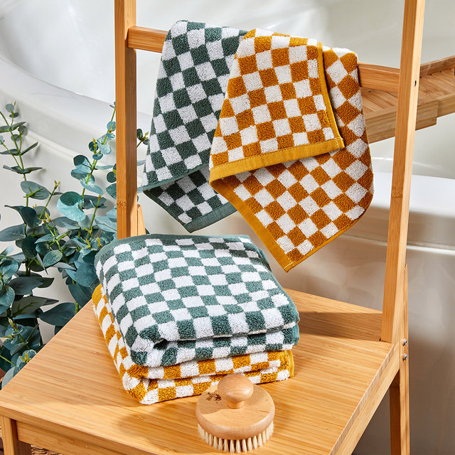 체커보드 핸드타월 34X34cm GREEN