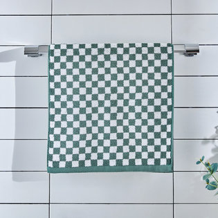 체커보드 세면타월 40X80cm GREEN