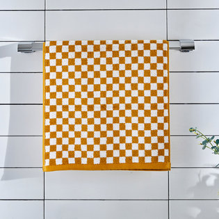 체커보드 세면타월 40X80cm  MUSTARD