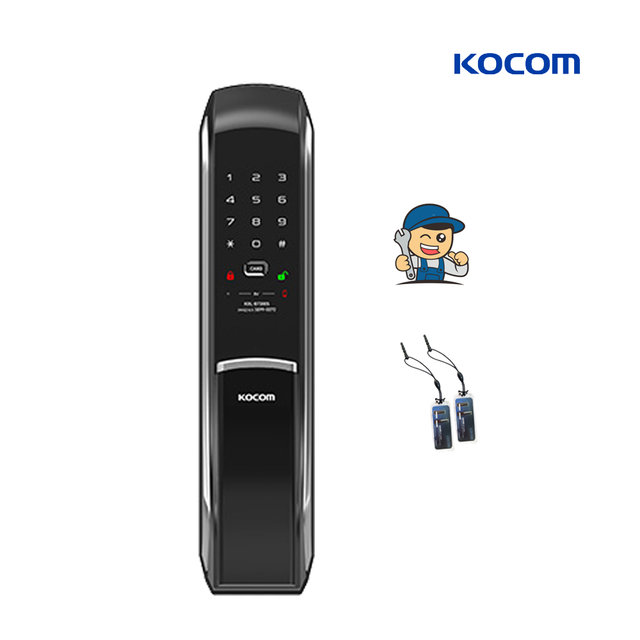 [A지역설치]코콤KDL-B7300S 푸시풀도어락 번호+카드 도어록