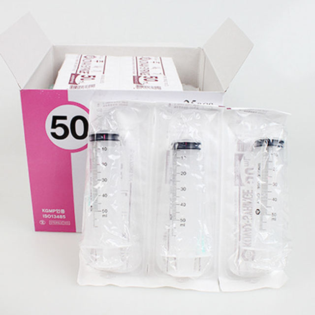 한국백신 일회용 멸균 주사기 50cc (18g x 38mm) 25개 - 50ml