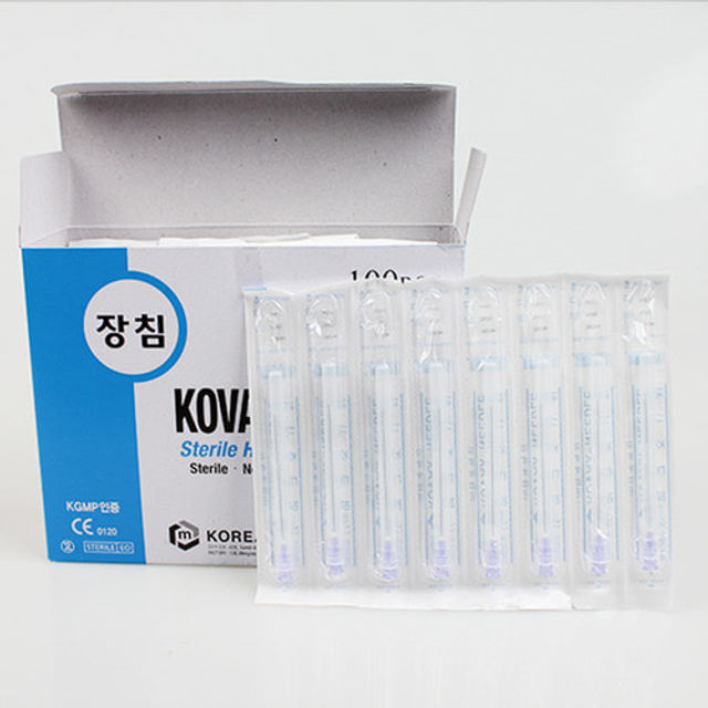 한국백신 일회용 멸균 주사침 롱니들 23g x 60mm 100개 주사바늘