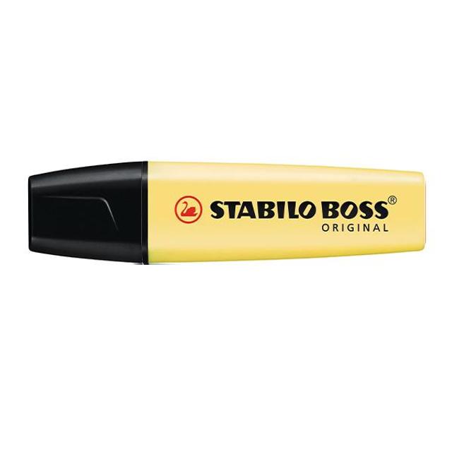 스타빌로 보스파스텔형광펜 2mm+5mm 밀키옐로우
