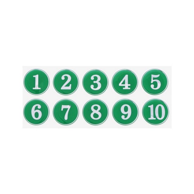 아트사인 번호판35 에폭시 초록 1190 지름35 10개입