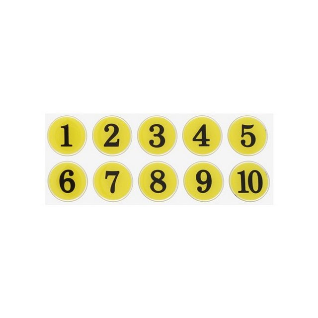 아트사인 번호판35 에폭시 노랑 1100 지름35 10개입