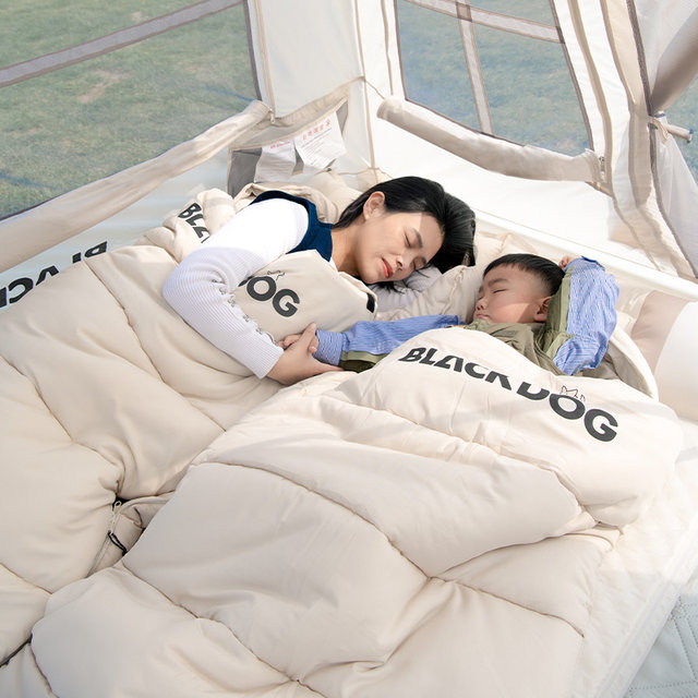 [해외직구]Blackdog 블랙독 캠핑 차박 침낭 슬리핑백 베이지 2300g 좌지퍼