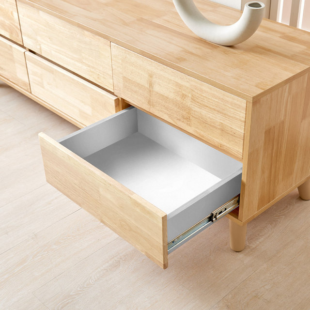 앨리스 2단 서랍 고무나무 원목 거실장 1500 수납 tv다이 장식장