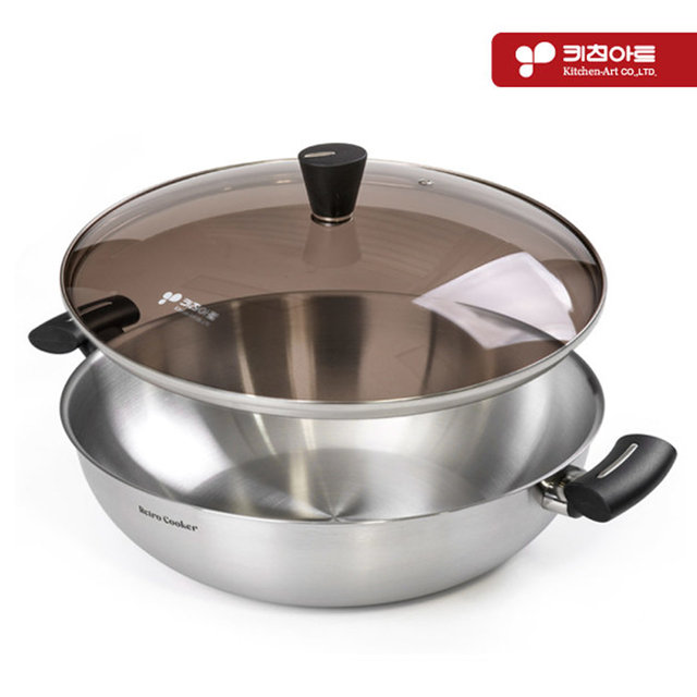 키친아트 인덕션겸용 전골냄비 28cm 찌개 나베 오뎅탕 감자탕 스텐냄비