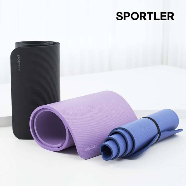 스포틀러 NBR 요가매트 스탠다드 10mm 두꺼운 홈트 필라테스 헬스 안밀리는 운동 매트