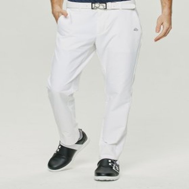 남성 밴딩 포인트 베이직 팬츠[WHITE]