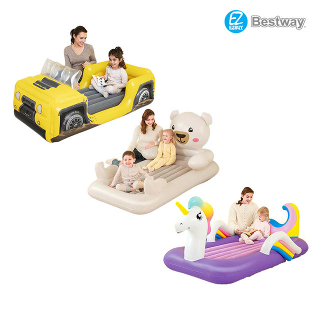 [해외직구] Bestway 베스트웨이 키즈 에어매트리스 휴대용 접이식 아웃도어 에어펌프 증정