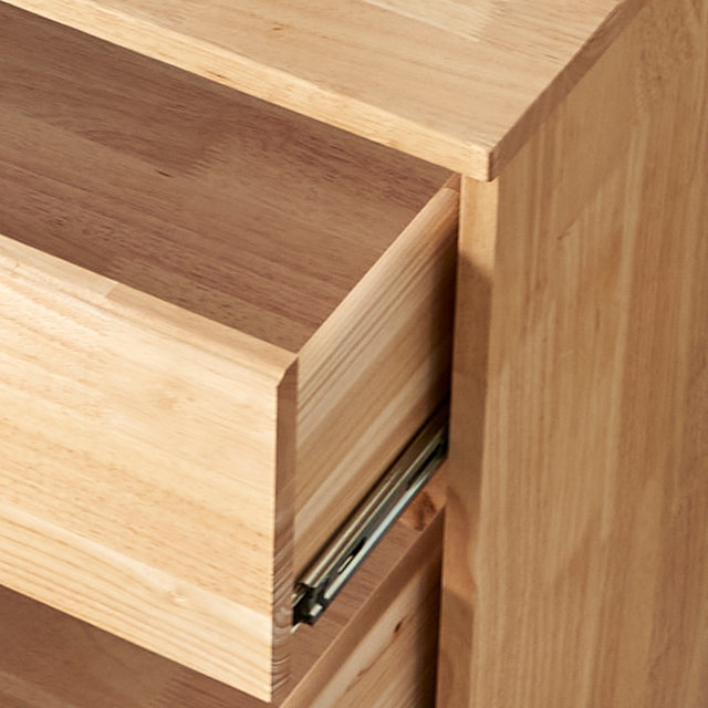 머피 3단 원목 서랍장 1200 고무나무 와이드 수납장