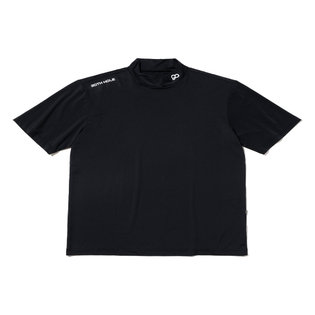 냉감 소재 베이직 터틀넥 반팔 베이스 레이어  [BLACK]