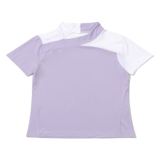 변형에리 터틀 여성 반팔 티셔츠  [VIOLET]