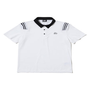 요꼬에리 포인트 반팔 티셔츠 [WHITE]