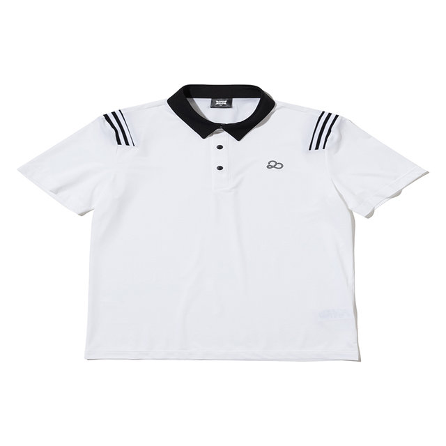요꼬에리 포인트 반팔 티셔츠 [WHITE]