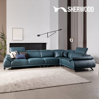 [비밀특가] 라온 8인용 코너형 아띠잔 내추럴 천연통가죽 기능성 소파 (전체 올가죽)