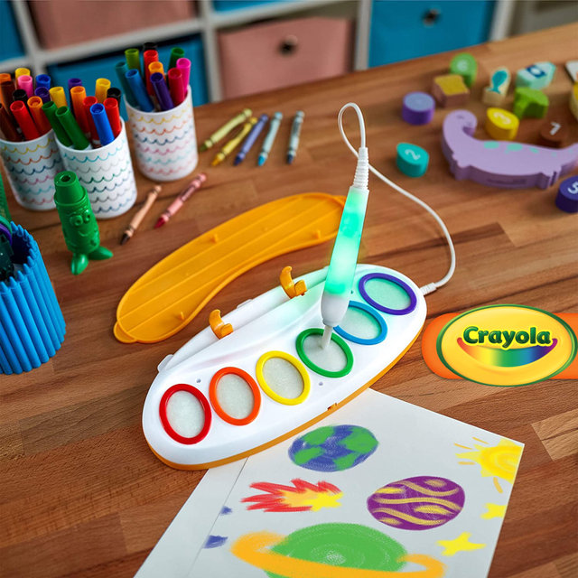 [해외직구] Crayola 컬러 원더 매직 라이트 브러시 메스 프리 물감 공작 세트