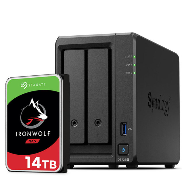 NAS DS723+[14TBX1] 씨게이트 아이언울프 14TB * 1ea 하드디스크  합본