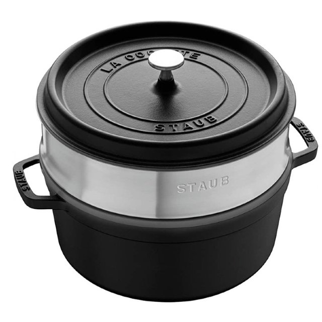 [해외] 스타우브 꼬꼬떼 원형 찜기 26cm 블랙