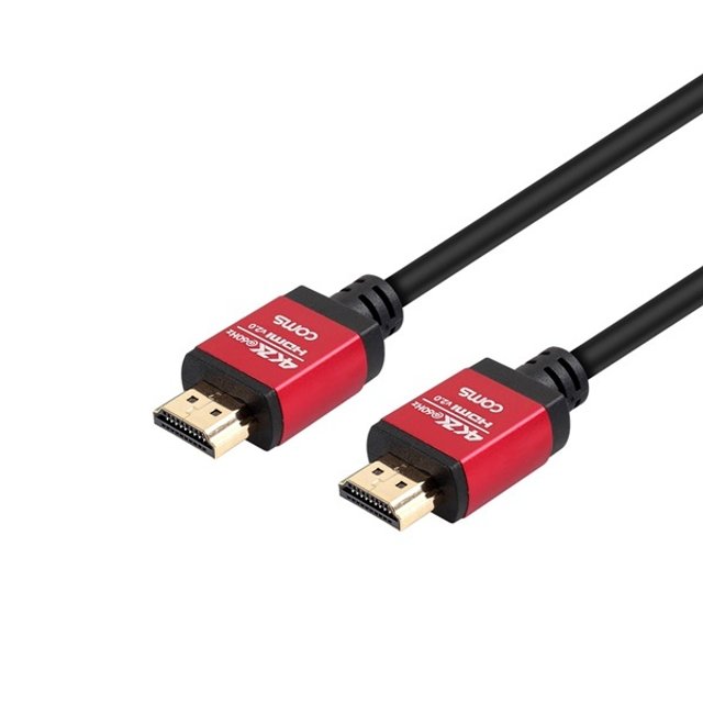 컴스 HB563 고급형 레드메탈 HDMI 케이블 (v2.0/1.2m)