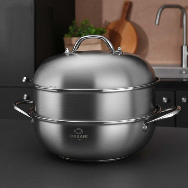 스텐 돔 찜냄비 28cm 인덕션겸용 게 고구마 야채 떡 만두찜기 찜판
