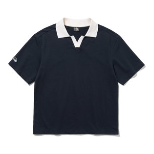 투에니더그 포인트 카라 골프 프린트 남성 반팔 맨투맨 [NAVY]