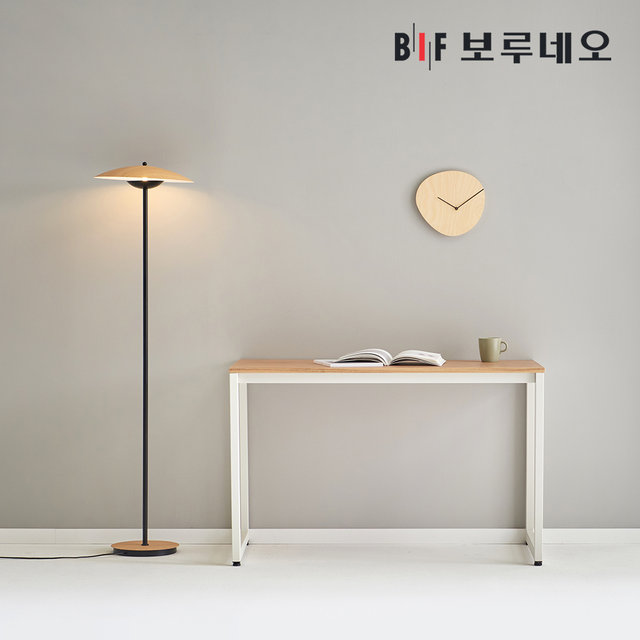 뮤지 철제 책상 일자형 테이블 컴퓨터 긴 조립 학생 심플 화이트 블랙 와이드 1200