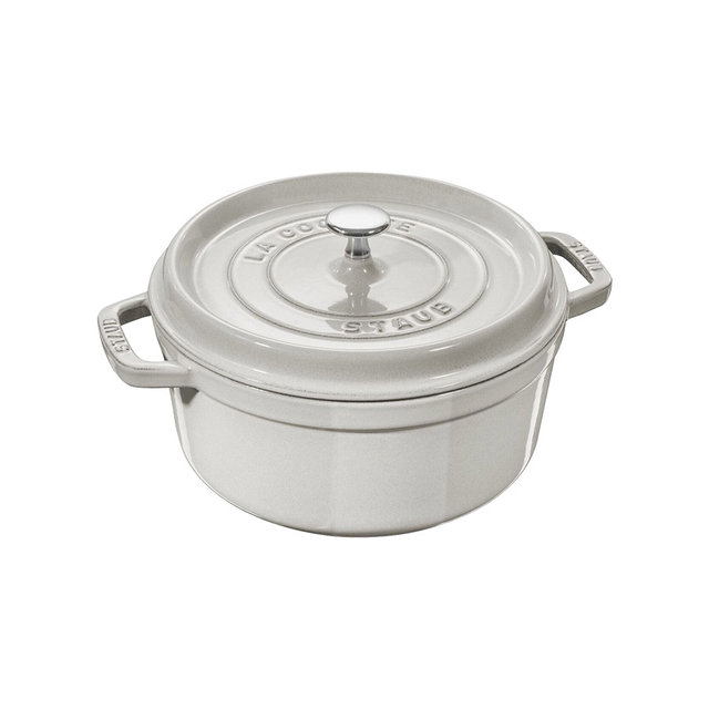 [해외직구] Staub 원형 꼬꼬떼 냄비 24cm - 화이트트러플