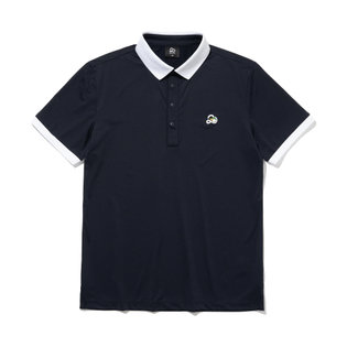 소매 YOKO 카라넥 남성 반팔 티셔츠[NAVY]