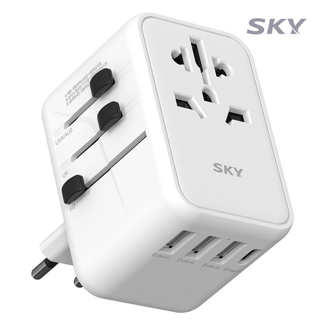 [임직원] 스카이 필 45W USB-PD 여행용 올인원 해외 멀티플러그 5포트 고속 어  