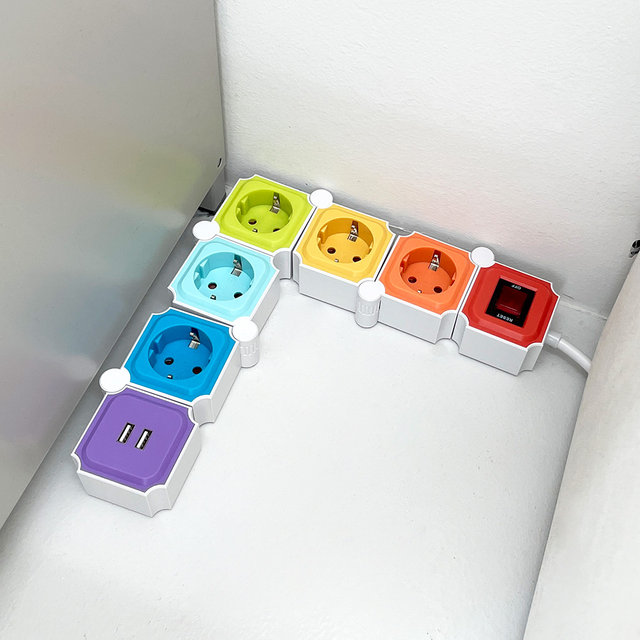 지그재그 인테리어 디자인 멀티탭 USB 5구 3M