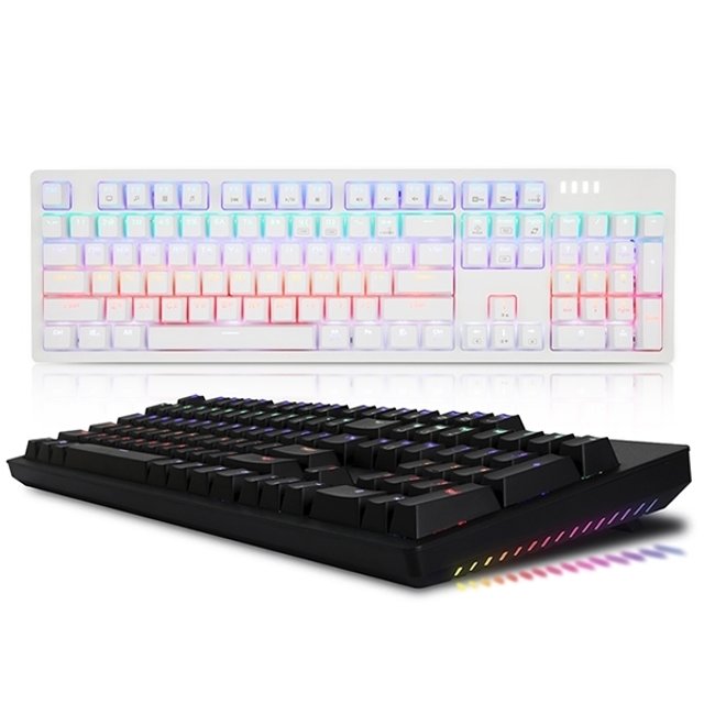 앱코 HACKER K515 축교환 측면 RGB 라이팅 이중사출 게이밍 기계식 키보드 (블랙,청축)