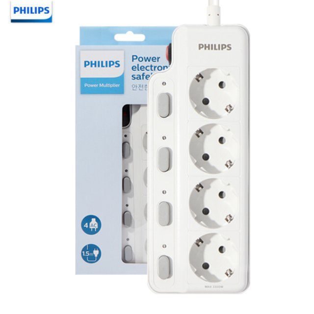 [비밀특가] 고용량 안전멀티탭 과부하차단 개별스위치[4구/3M]